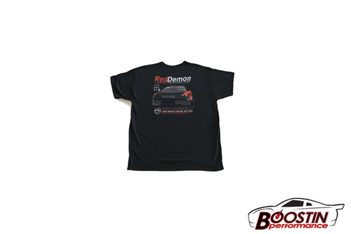Boostin Performance Red Demon Quickest & Fastest 4-Cylinder AWD Youth T-Shirt (Double Sided - Black) **DISCONTINUED ITEM**
