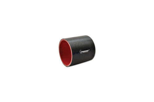 Vibrant 4 Ply Reinforced Silicone Straight Hose Coupling - 3.5" I.D. x 3" long (BLACK)